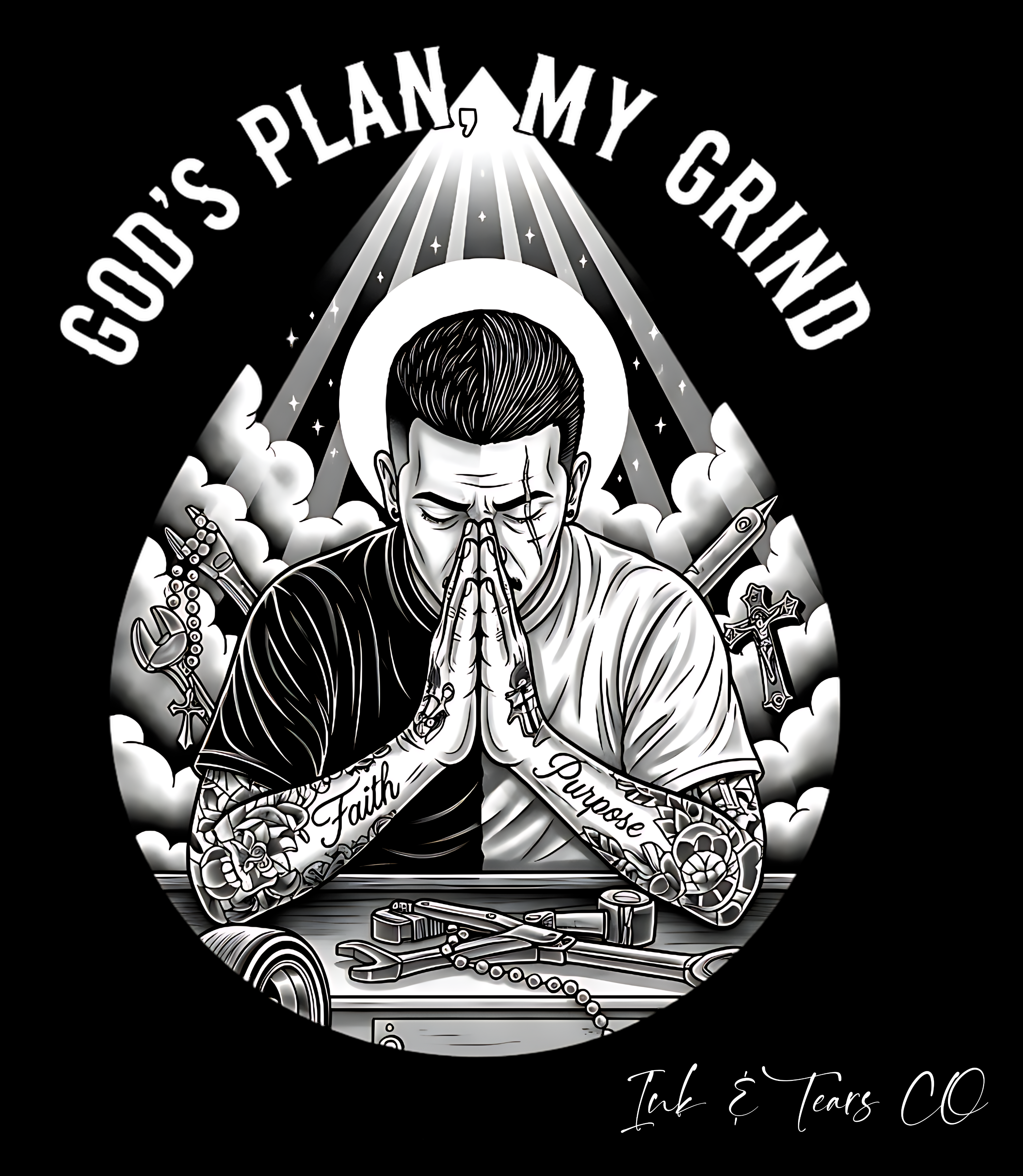Ink & Tears Co. God’s Plan, My Grind – Tee